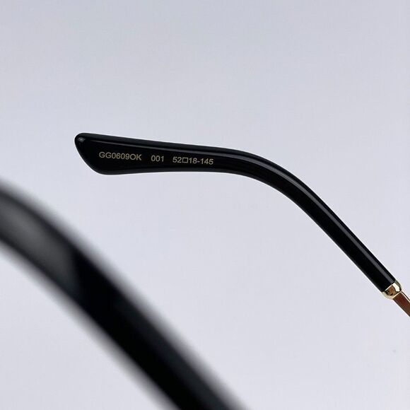 NEW Gucci GG0609OK 001 Unisex Metal Gold Black Eyeglasses - Picture 9 of 9